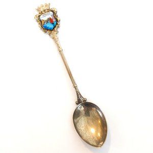 Vintage VENEZIA Italy Venice Souvenir Spoon Silver Crown Sailboat Water Boat